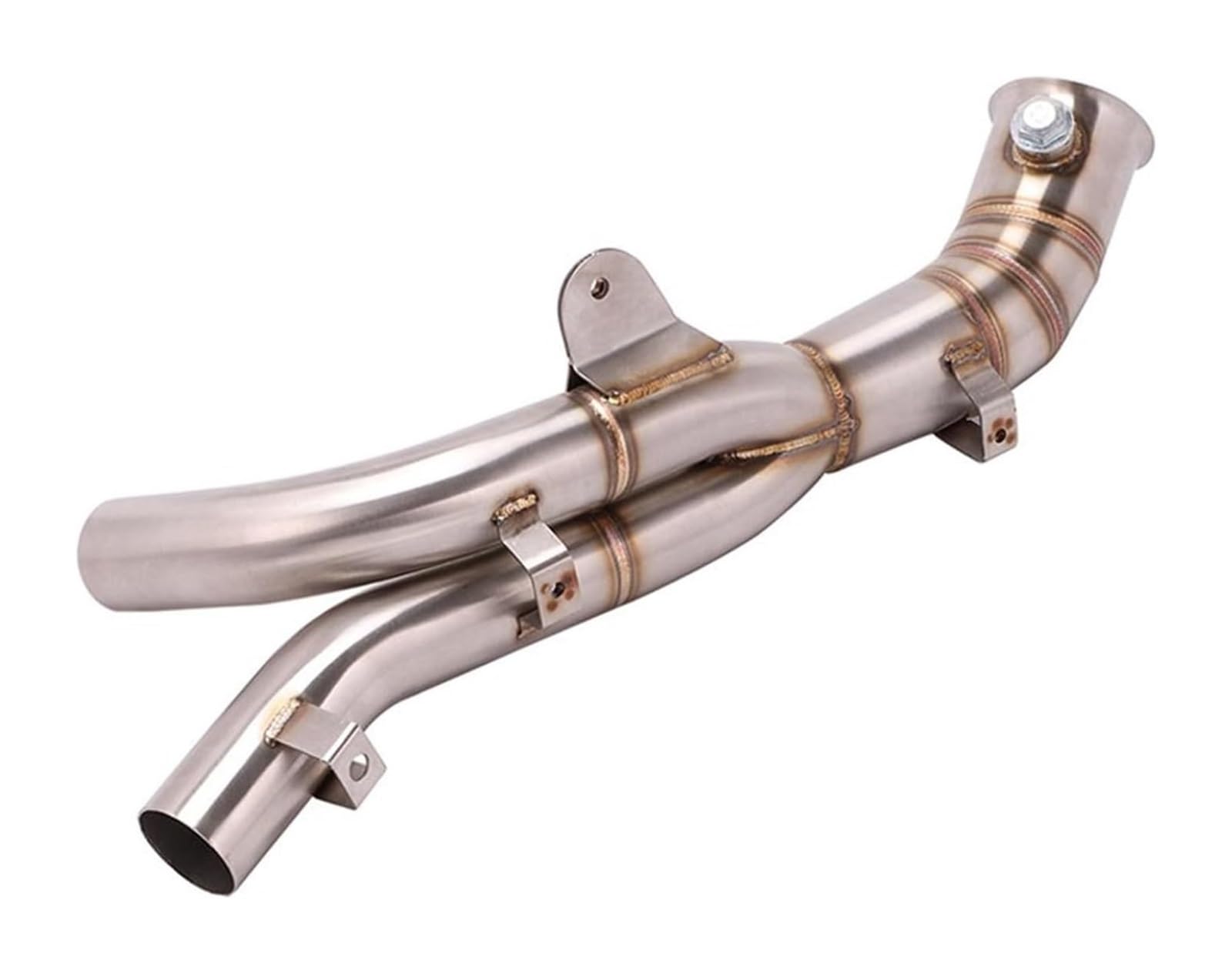 Motorrad Auspuff Mittelrohr Für Y&amaha YZF R1 2009-2014 Motorradauspuff Escape Modifizierter Katalysator Mid Link Pipe Eliminator Verbesserter Schalldämpfer(Stainless Steel a) von Ohocean