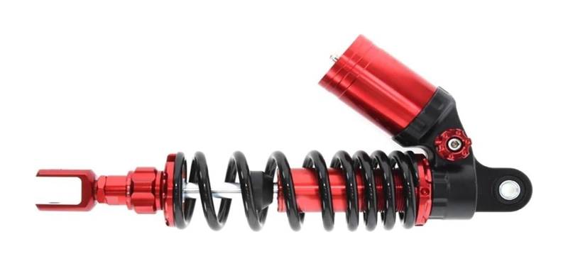 Motorrad Federbein Stoßdämpfer 320 Mm 1 Stück Universal Motorrad Hinten Verstellbare Dämpfung Luftstoßdämpfer Roller Dirt Bikes ATVs(Red Black) von Ohocean