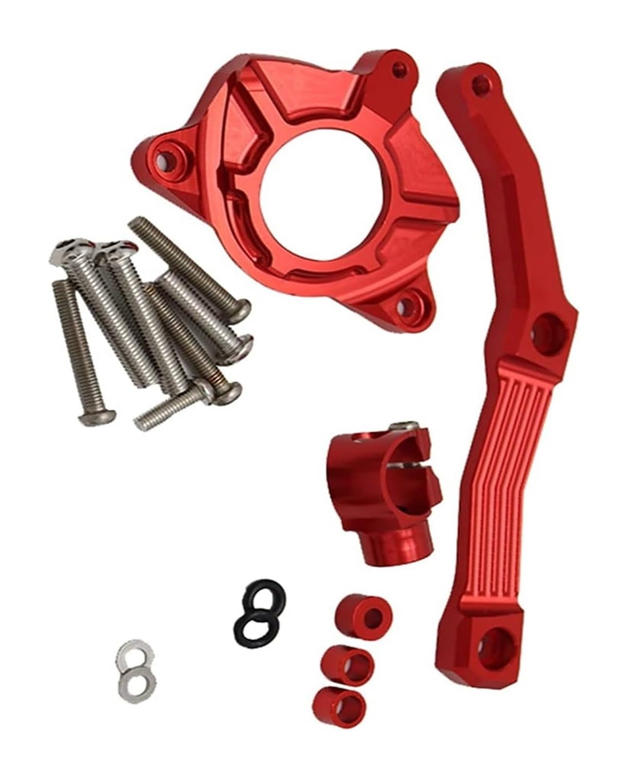 Motorrad Federbein Stoßdämpfer Für Kawa&saki Z1000 Z 1000 2014-2017 Motorrad Zubehör CNC Einstellbare Lenkung Stoßdämpfer Stabilisator Und Halterung(Z1 000-red) von Ohocean