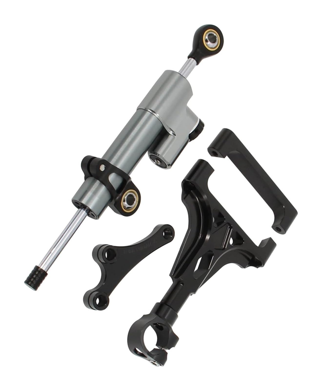 Motorrad Federbein Stoßdämpfer Für Kawa&saki Z1000 Z750 2003-2009 Motorrad Einstellbare Lenkung Stabilisierung Stoßdämpfer Halterung Montage Unterstützung Kit(F) von Ohocean