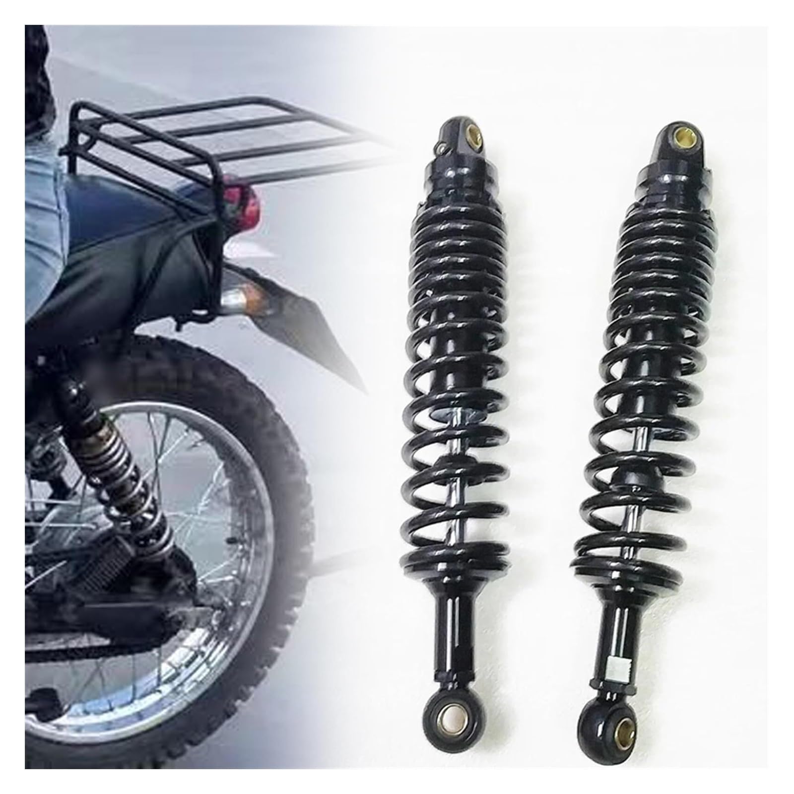 Motorrad Federbein Stoßdämpfer Motorrad Luft Stoßdämpfer Hinterradaufhängung Moto Mountain Dirt Bike Motorrad Stoßdämpfer 370mm 375mm(375mm) von Ohocean