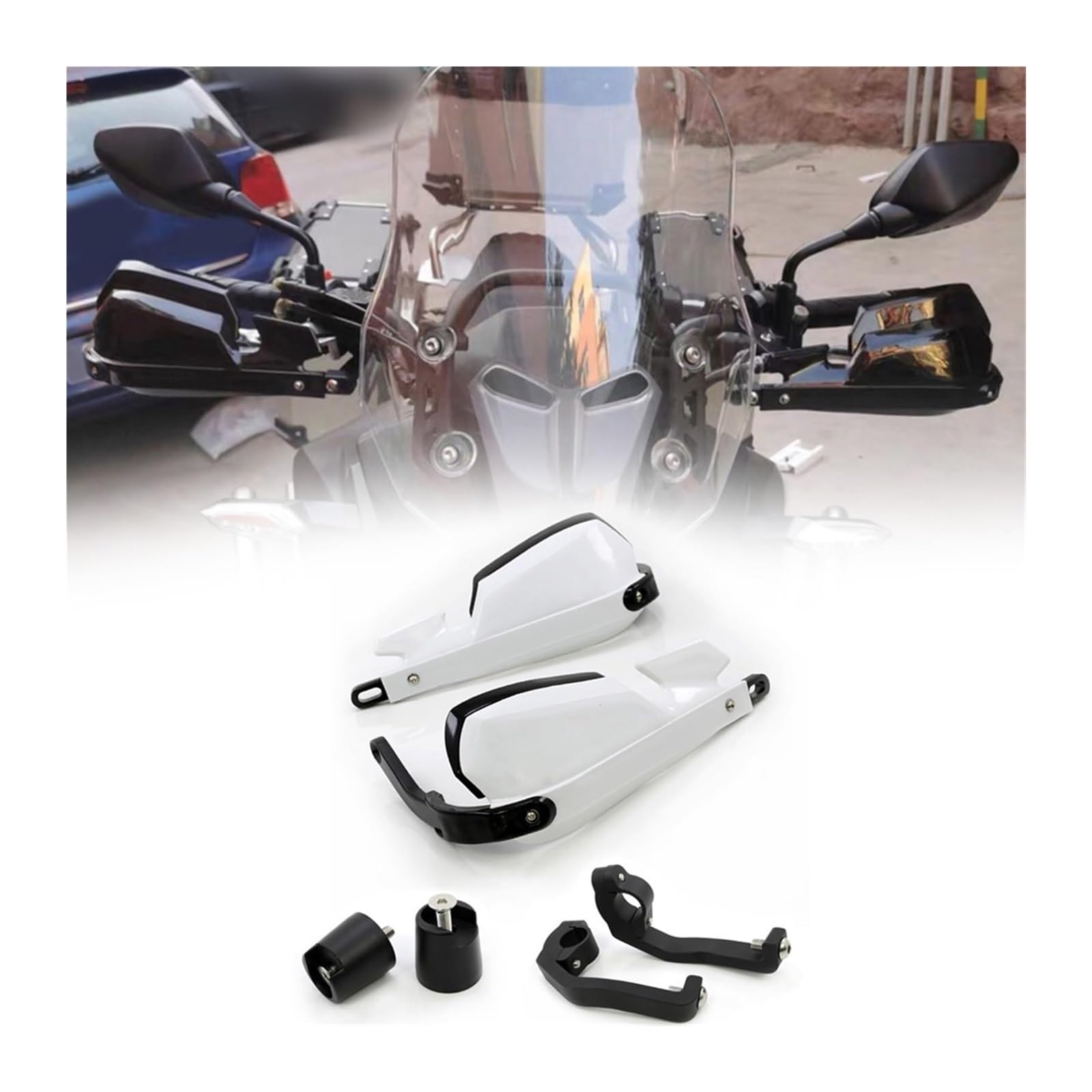 Motorrad Handschützer Für CB500X CB500F 2022 2021 2020 2019 Handschützer Bremse Handschutz Shell Schutz Wind Schild Deflektor Abdeckung(Weiß) von Ohocean