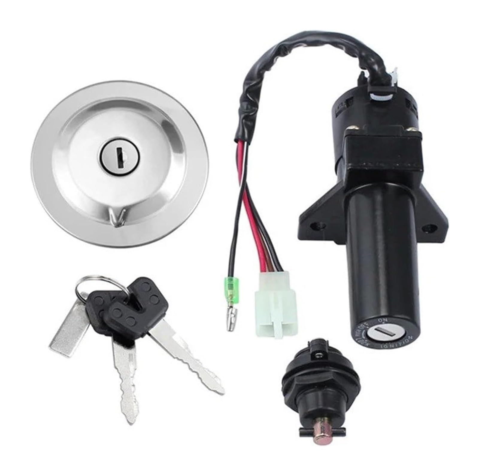 Motorrad Zündschalter Für YBR125 Für YBR 125 4 Draht Motorrad Kraftstoff Gas Key Lock Kit Zündung Schalter Kappe Set Starten von Ohocean