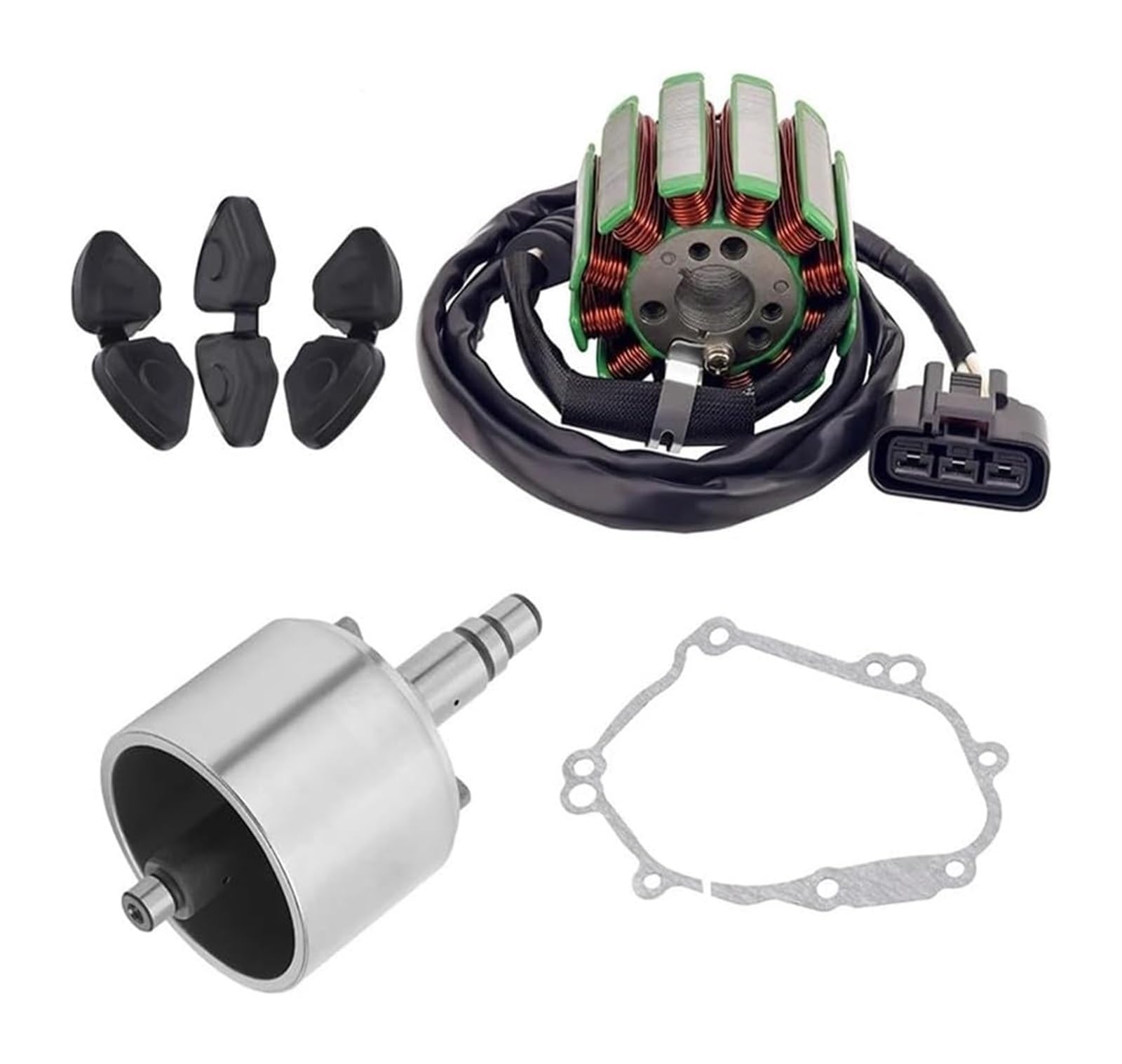 Motorrad-Zündstator-Magnetspule Für Yam&aha YZF-R1 FZ8 FZ8N FZ8S FZ1 FZ1-N FZ1-S Motorrad Generator Stator Spule Schwungrad Rotor Abdeckung Dichtung Dichtung Gummi(Left and Right) von Ohocean