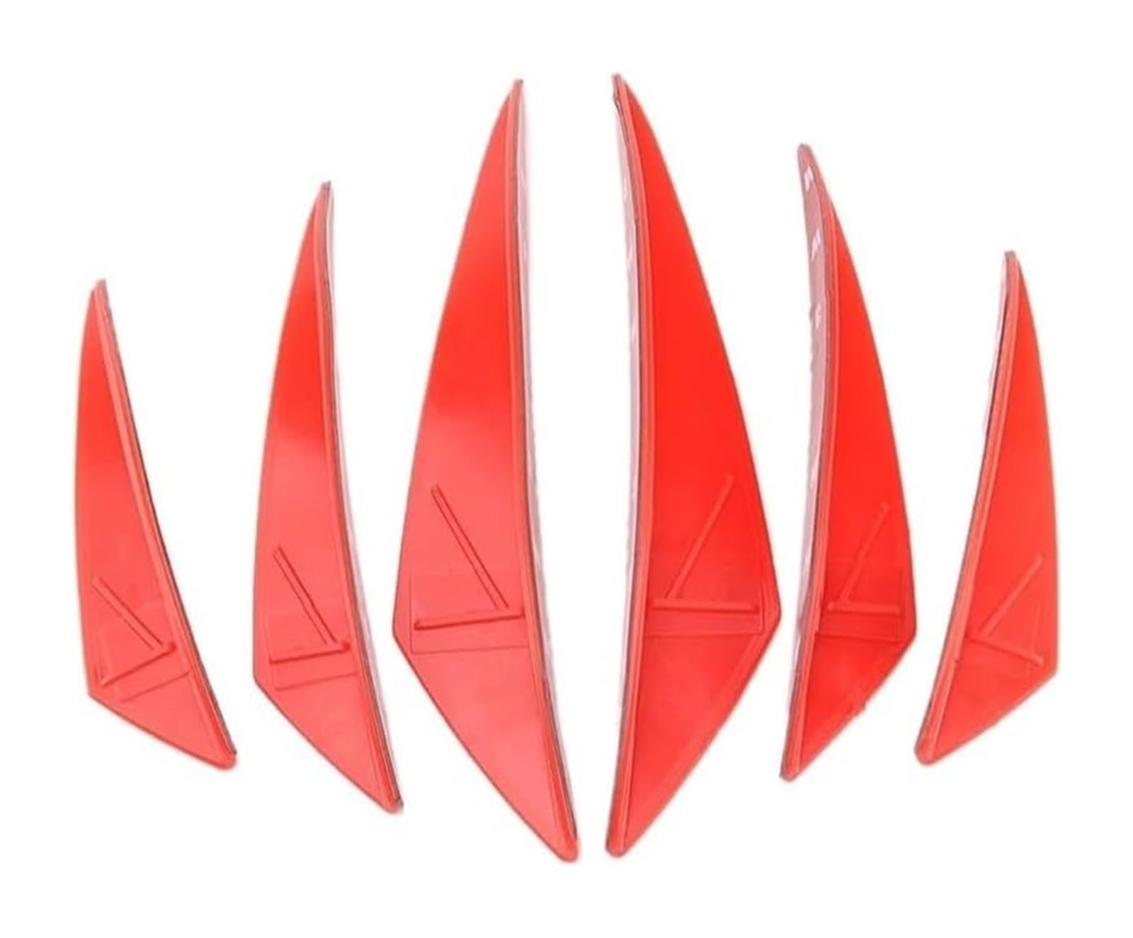 Side Wind Spoiler 1 Satz 6 Stück Motorrad-Frontverkleidung, Aerodynamische Winglets, Seitenspoiler, Dekorativer Motorrad-Spoilerflügel(rot) von Ohocean