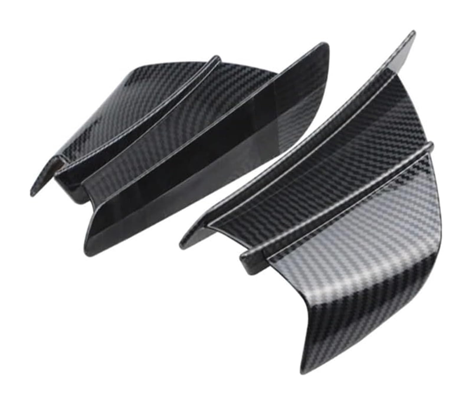 Side Wind Spoiler 1 Set Motorrad Universal Winglet Seitenspoiler Luftabweiser Wing Kit Frontverkleidung Aerodynamische Winglets(Color b) von Ohocean