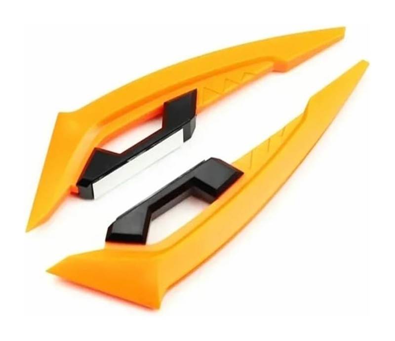 Side Wind Spoiler 2PCS Motorrad Frontverkleidung Winglets Universal Side Spoilers Dynamischer Flügel Aufkleber Motorrad Winglet Aerodynamisch(Orange) von Ohocean