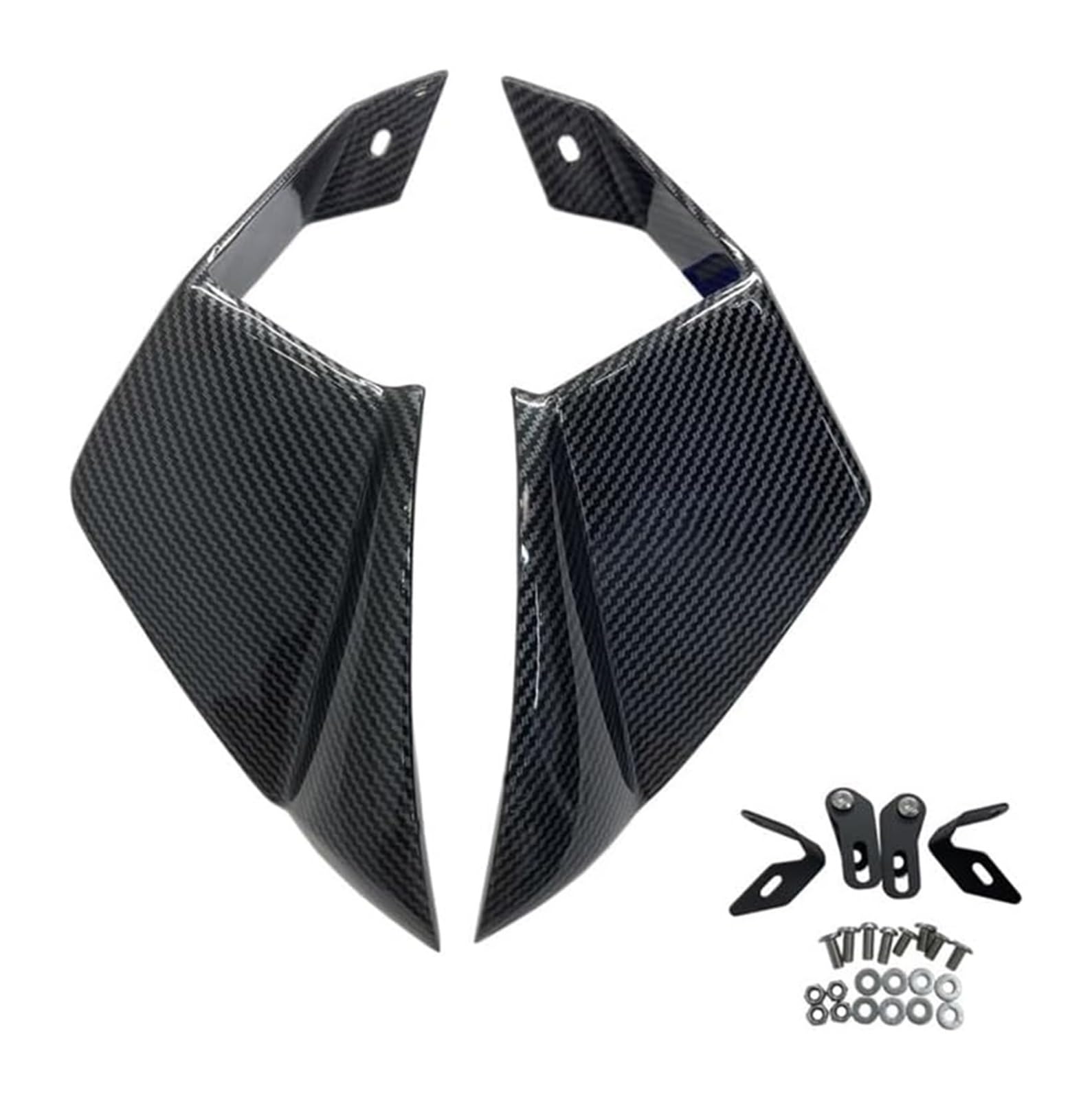 Side Wind Spoiler Für K&awasaki Für ZX10R Für ZX-10R Für ZX 10R 2016-2020 Motorrad Fester Windflügel Aerodynamische Seitenflügelspoilerverkleidung(Plastic Color) von Ohocean