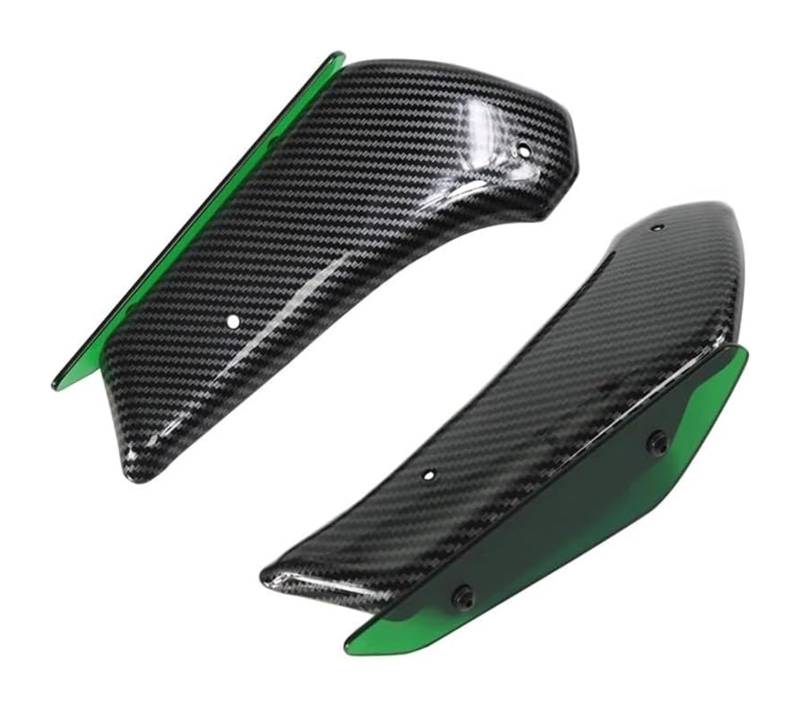 Side Wind Spoiler Für K&awasaki Für ZX6R Für ZX6R 2016-2019 Verkleidung Motorradteile Aerodynamischer Flügelsatz Fester Winglet-Verkleidungsflügel(Green 01) von Ohocean