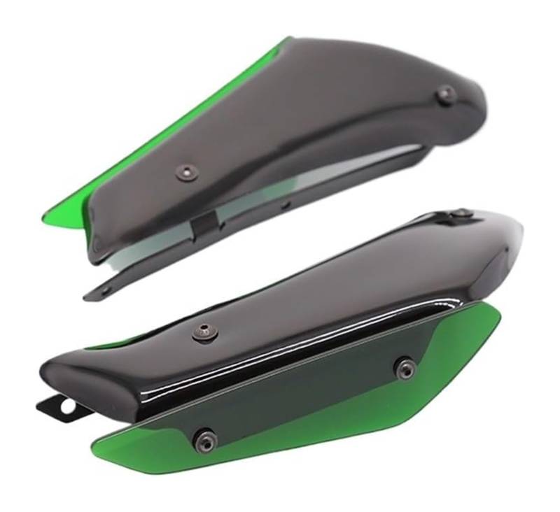 Side Wind Spoiler Für K&awasaki Für ZX6R Für ZX6R 2016-2019 Verkleidung Motorradteile Aerodynamischer Flügelsatz Fester Winglet-Verkleidungsflügel(Grün) von Ohocean