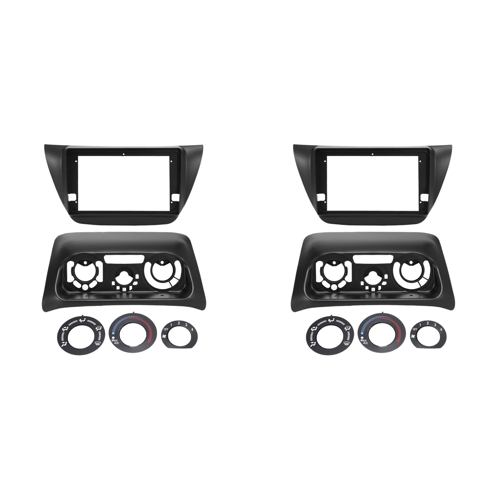 Oikufidu 2X 9 Autoblende für 2000-2010 IX 2Din Blende Audio Fitting Adapter Panel Frame Kit AutozubehöR von Oikufidu