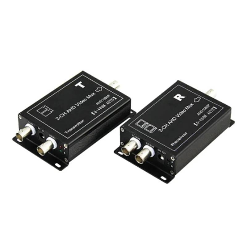 Okeeyseda 2CHs HD AHD Coaxial Multiplexer Expander 1 Line Überträgt 2-Kanal-Überwachungskamera-Signal-Mixer-CCTV-Ersatzteile-Teile von Okeeyseda