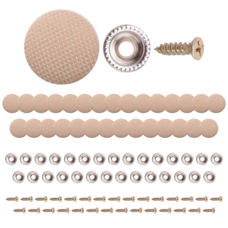 Okeeyseda 30 StüCk Auto Decke Stoff Befestigung Schraube Auto Dach Feste Schnalle Schnapp Nieten Halter Automotive Dachhimmel Reparatur Knopf Beige von Okeeyseda