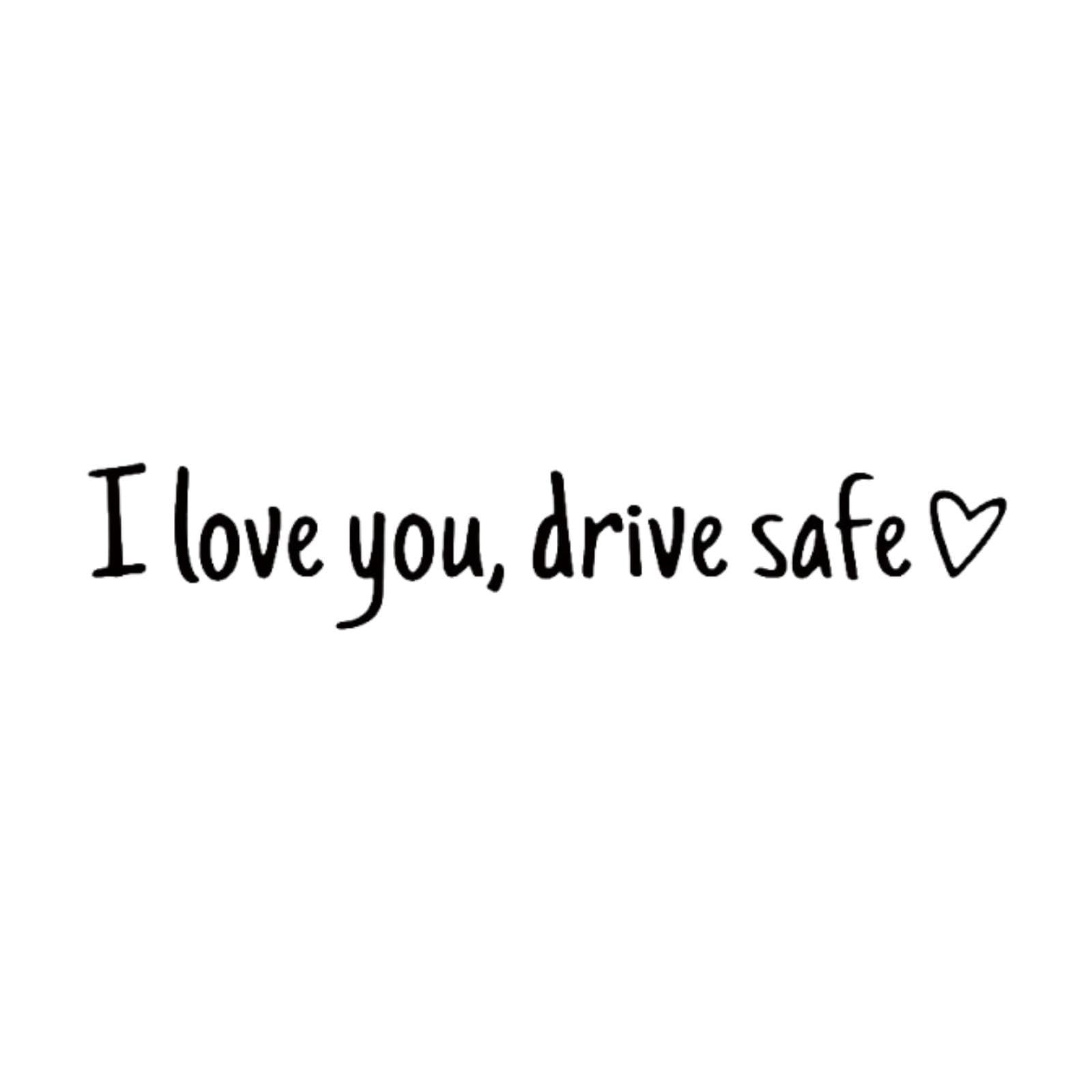 Okiyakusama „I Love You Drive Safe“-Aufkleber, Dekorationszubehör, universeller Auto-Rückspiegel-Aufkleber für Mädchen und Frauen, Rückspiegel, Schwarz von Okiyakusama