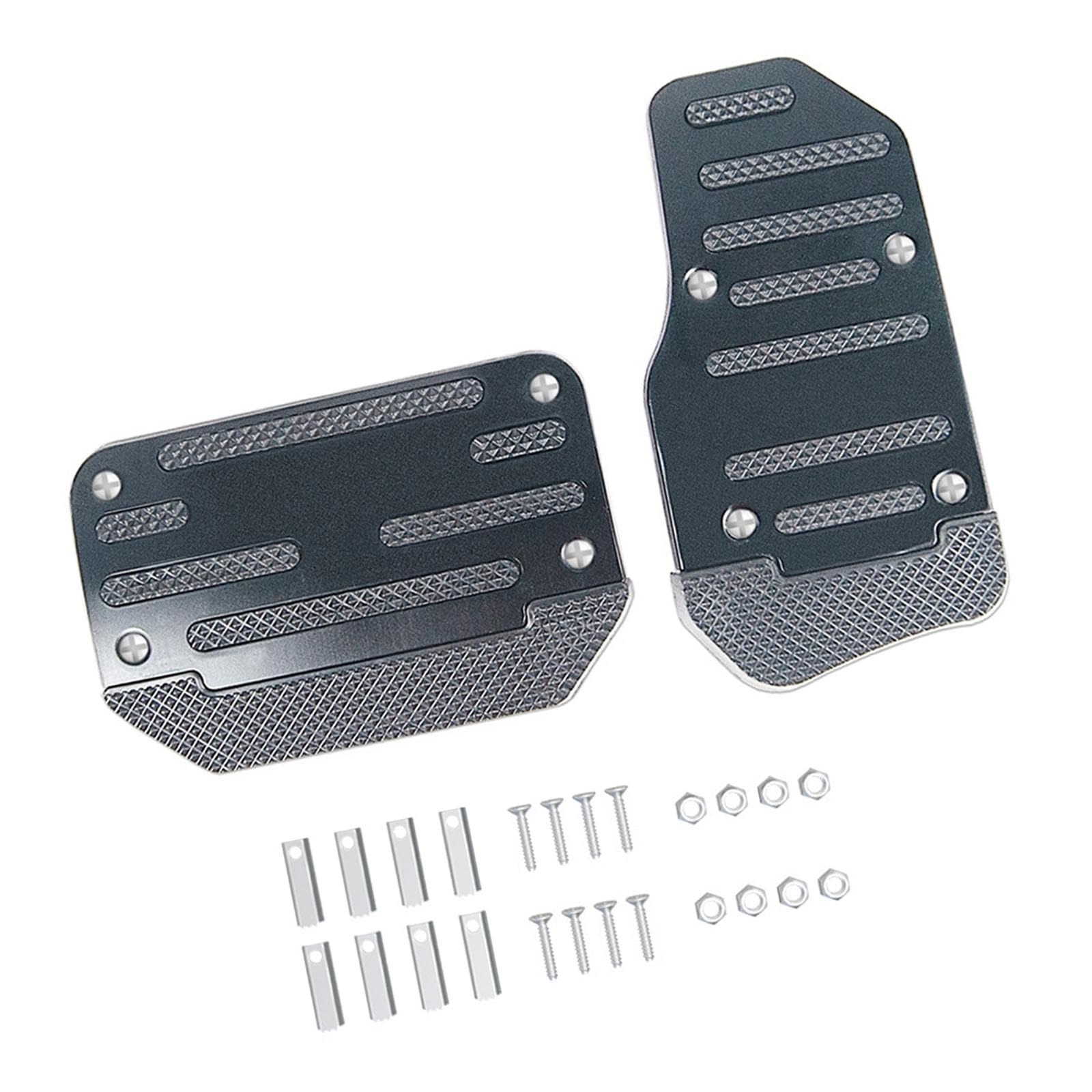 Okiyakusama 2 Stück Car Pedal Pads Ersatzteil ersetzt Bremskupplung Pedal Kit Bremspedalabdeckungen für Automatikgetriebe eingestellt, Schwarz von Okiyakusama