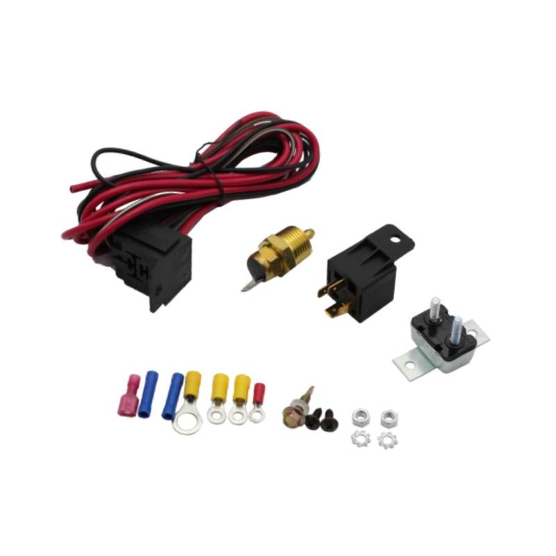 Okiyakusama Thermostat-Kit für elektrische Kühllüfter, Relais-Kit für elektrische Lüfter, Metalltemperatursensoren 175 bis 185 Grad für 302 351W 347 352 360 von Okiyakusama