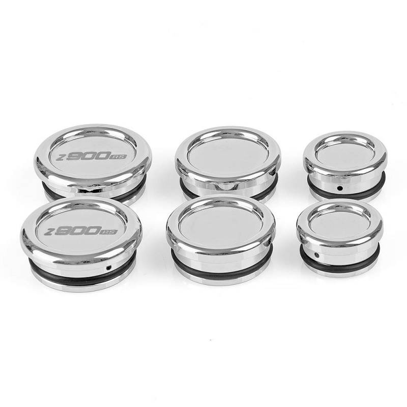 Oldbones 6PCS Motorrad Rahmen Endkappen Blindstopfen Motorrad für Z900RS 2018 2019 in Silber von Oldbones