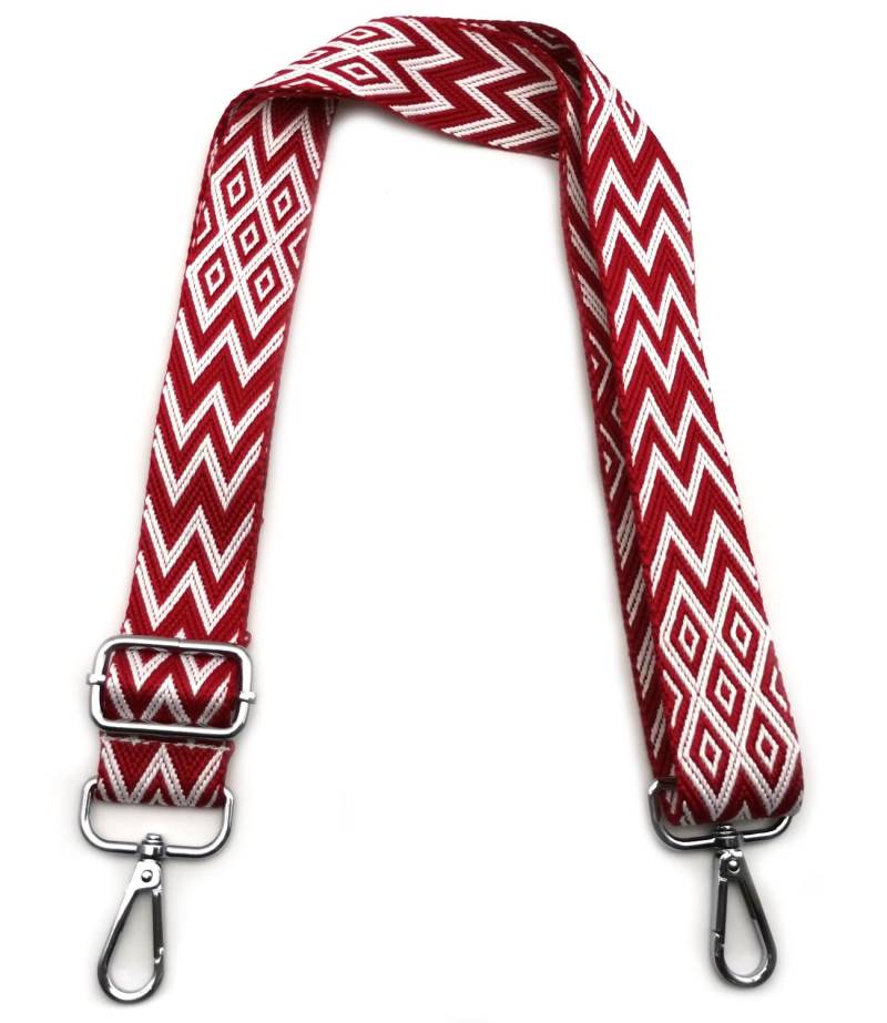 Taschengurte zum Wechseln Rot, Verstellbarer Schultergurt für Taschen, Taschengurt Breit Schulterriemen mit Karabiner Silber 3.8cm, Umhängegurt für Tragegurt Taschen für Damen Taschen DIY, #5 von Omxyinma