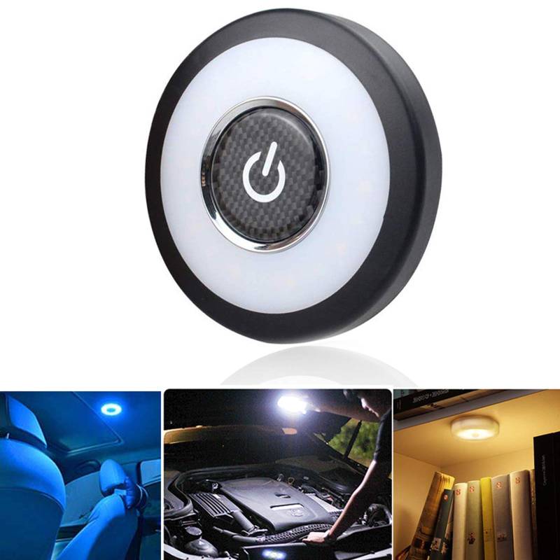 3 Farbe Auto LED Nachtlicht Kofferraum Lichte CAR Deckenleuchte Leselampe | Magnetisch Dimmbar USB wiederaufladbar Licht für Car/Schrank/Wand/Lager/Wohnwagen/Zimmer (Warmweiss/Weiss/Blau) von X SIM FITNESSX