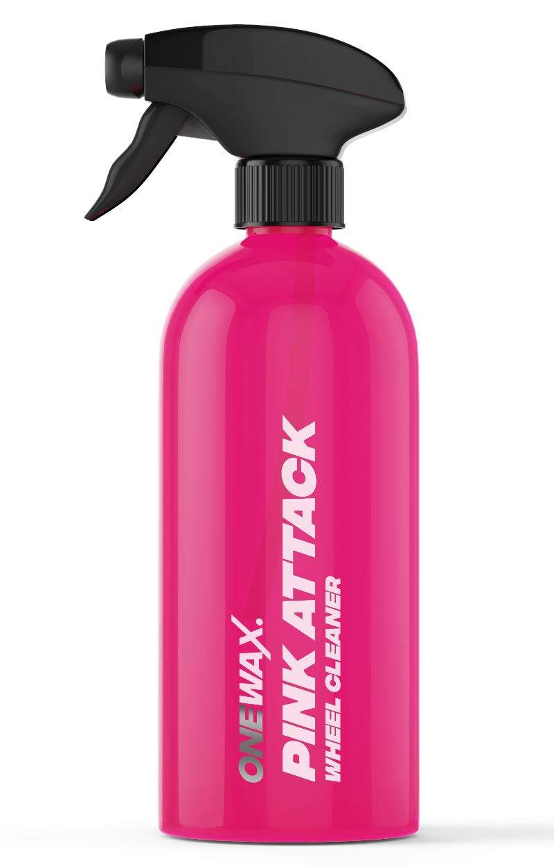 OneWax Pink Attack Wheel Cleaner 500ml Felgenreiniger pH neutral Säurefrei für alle Felgenarten mit Wirkindikator von OneWax