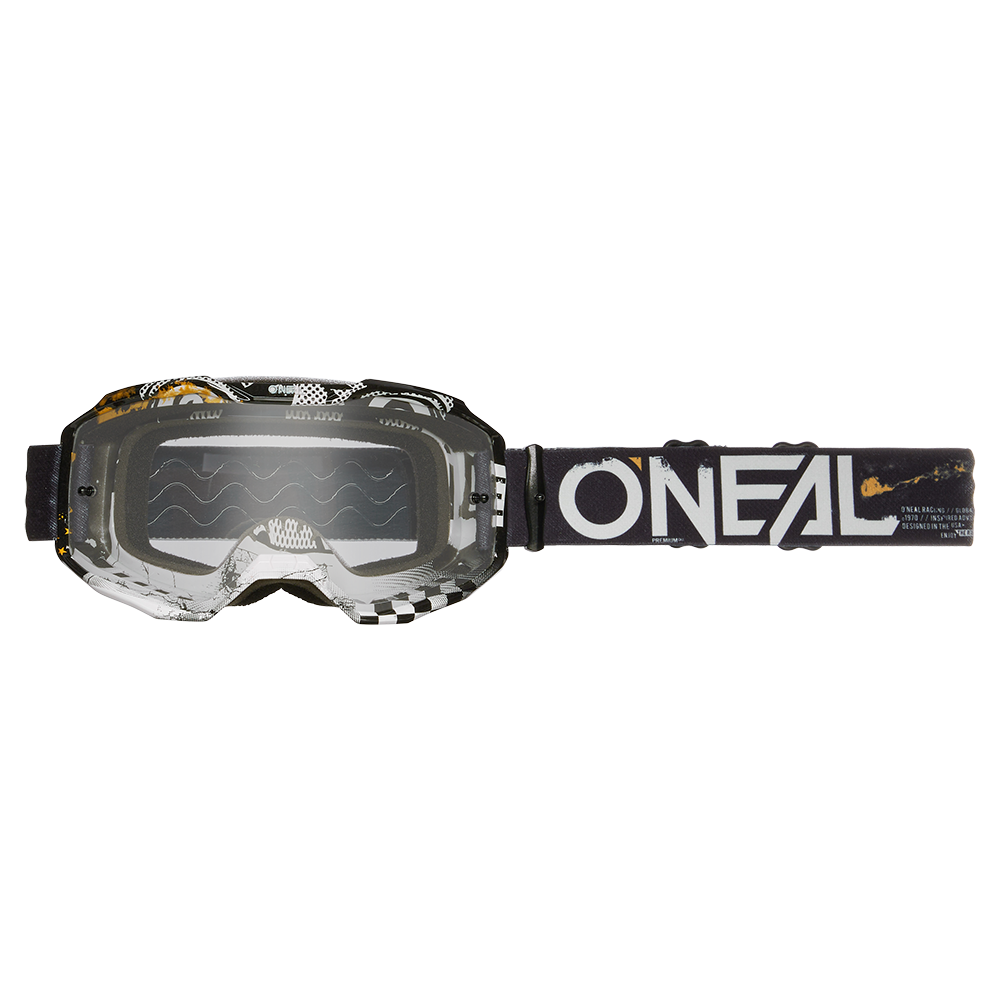 O&#039;NEAL B-10 GOGGLE ATTACK BLACK/WHITE - CLEAR von Oneal