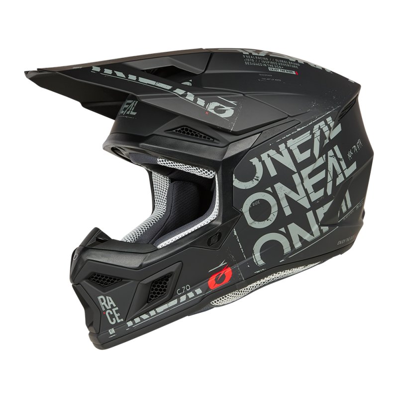 Oneal 3SRS Helm STATIC schwarz/grau Größe: L von Oneal