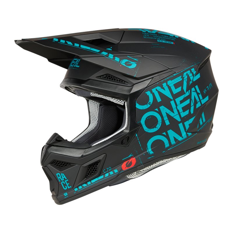 Oneal 3SRS Helm STATIC schwarz/teal Größe L von Oneal