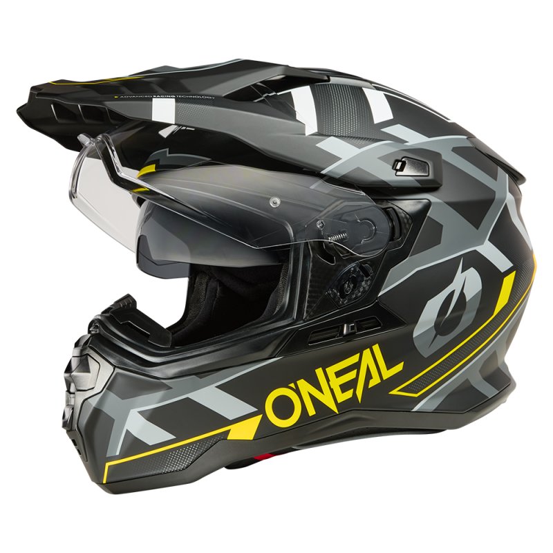 Oneal D-SRS Helm SQUARE schwarz/neon gelb/grau Größe M von Oneal