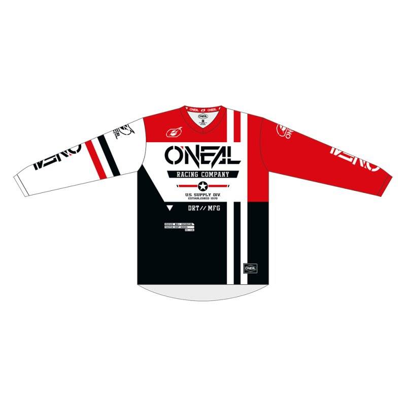 Oneal Element Jersey Warhawk schwarz/weiß/rot von Oneal