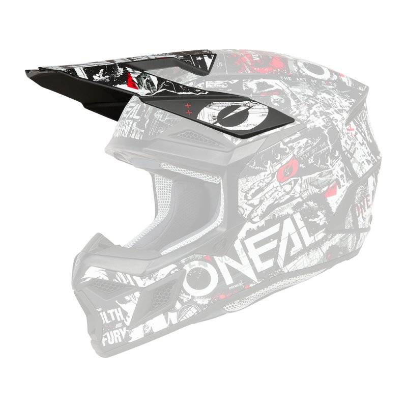 Oneal Visier 3SRS Helm ATTACK schwarz/weiss von Oneal