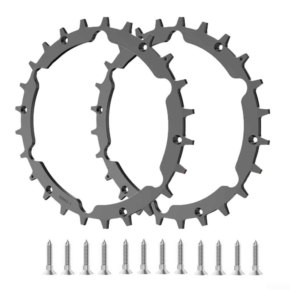 Oniissy Mähroboter Spikes für 250 250 + 500 aufwendig entgratet inkl Traktionsverbesserung für Mähroboter 12x Edelstahlschrauben Spikes für Zubehör Off Wheel Räder 212mm von Oniissy