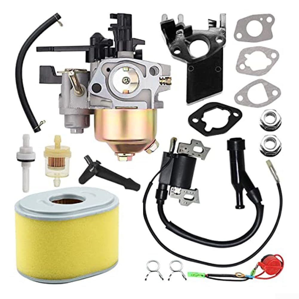 Vergaser Luftfilter Zündspule für GX160 GX168 Motor Vergaser Set mit Luftfilter & Zündspule Geeignet für Generatoren, Wasserpumpen & Hochdruckreiniger von Oniissy