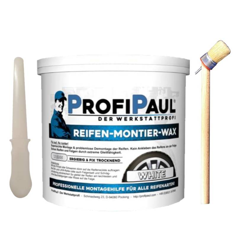 ProfiPaul Reifenmontagepaste Weiss 5 kg Set mit Pinsel und Schaber von ProfiPaul