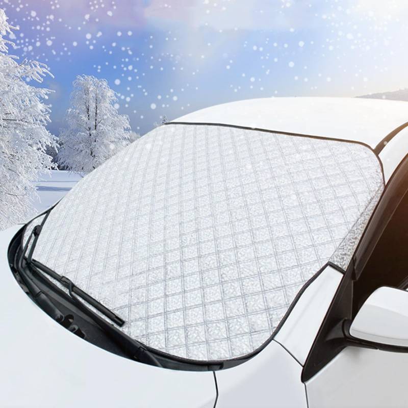 Scheibenabdeckung Autoscheibenabdeckung Frontscheibenabdeckung Auto Windschutzscheibenabdeckung für Winter Schneeabdeckung Eisschutzfolie und Scheibenwischer UV-Schutz von Onunaf