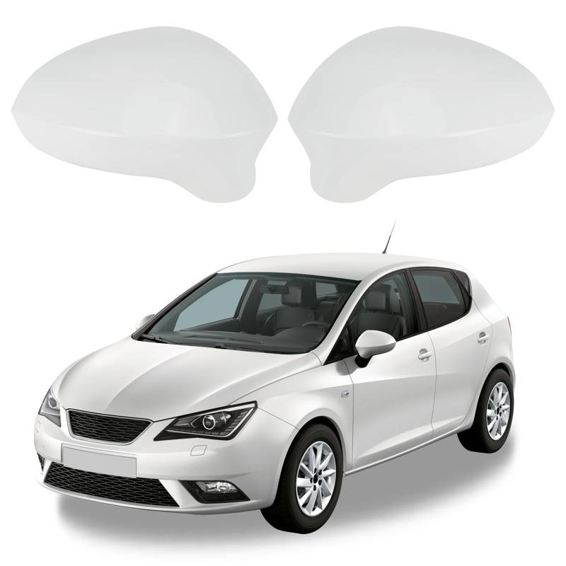 Opaltool 1 Paar Auto Rückspiegel Abdeckung Ersatz für SEAT Ibiza 6J Seat Leon Seat Exeo 2008-2017, Außenspiegel Spiegelkappen Seitenspiegel Cap, Links und Rechts von Opaltool