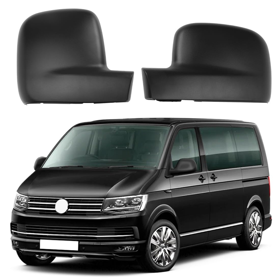 2 Stücke Auto Rückspiegel Abdeckung Ersatz für VW T5 2003-2009 VW Caddy III 2003-2015, Außenspiegel Spiegelkappen Seitenspiegel Cap Links & Rechts, 7H1857528A9B9 von Opaltool