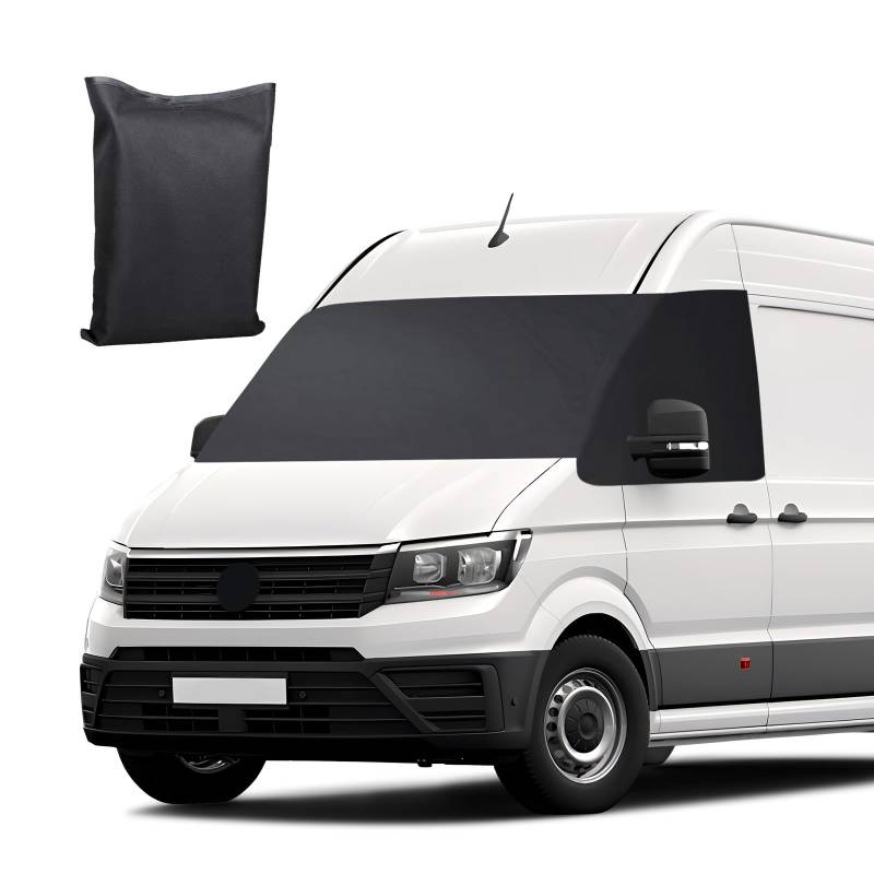 Opaltool Auto Windschutzscheiben Abdeckung für 2018-2023 VW Crafter, 600D Frontscheibe Abdeckung Frontscheibe Wrap Cover Wasserdicht Wetterfest Anti Frost Frontscheibenabdeckung Scheibenabdeckung von Opaltool