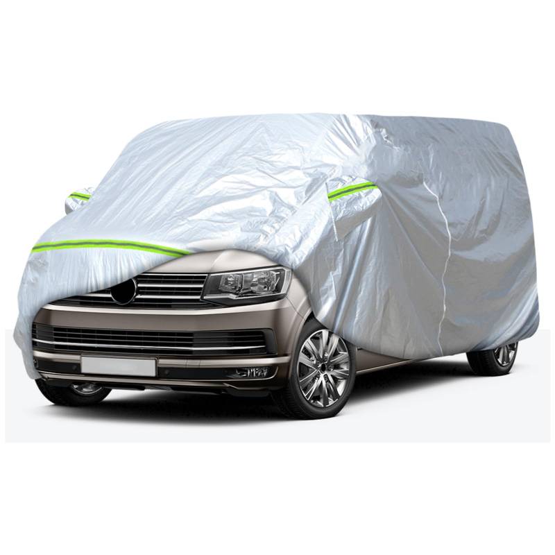 Autoabdeckung Vollgarage Abdeckplane Auto Kombipassend für VW T5 T6, Atmungsaktiv Autoabdeckung Große Car Cover Winter Sommer mit Seitentür-Reißverschluss von Opaltool