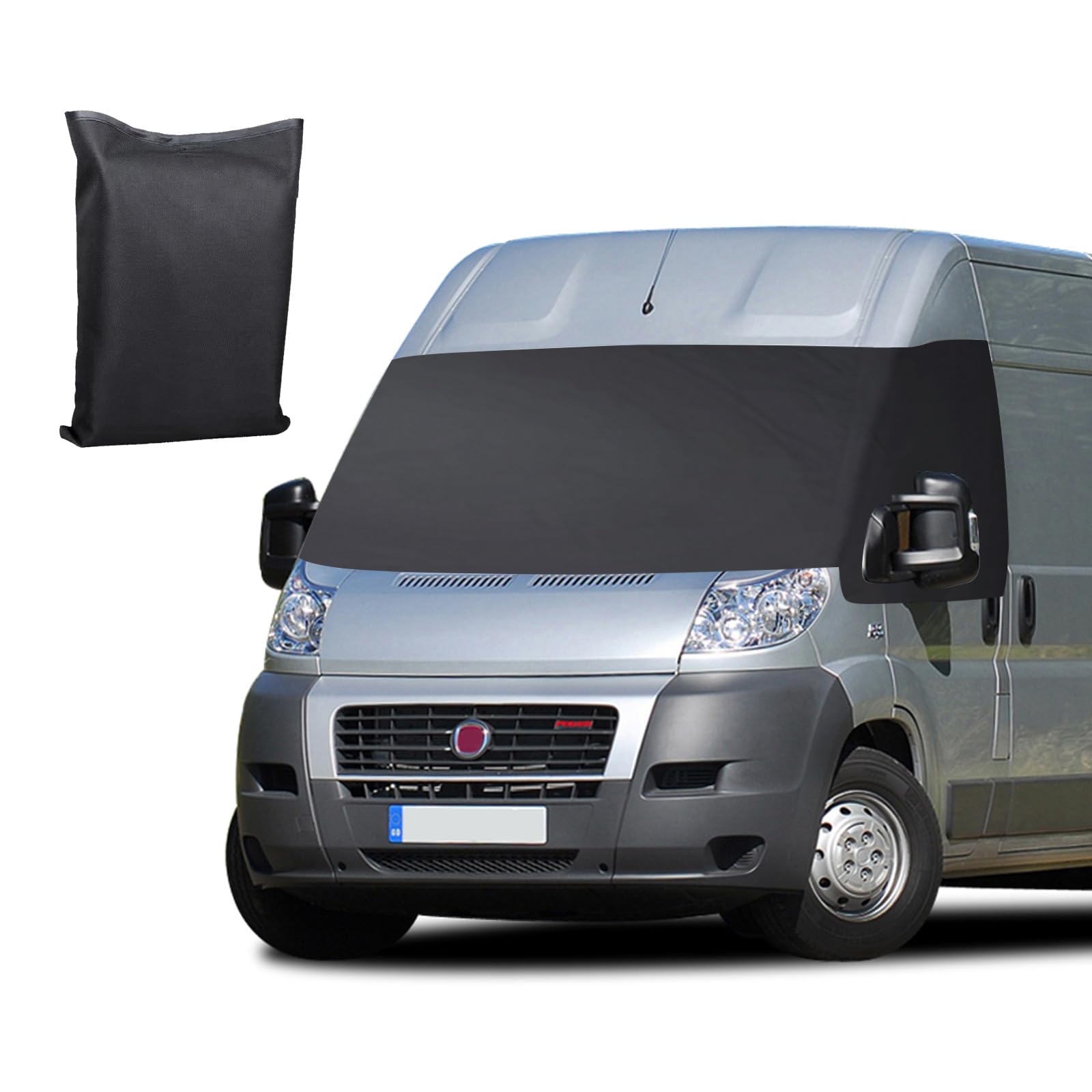 Opaltool Frontscheibe Windschutzscheibe Abdeckung für FIAT Ducato/Peugeot Boxer/Citroen Jumper 2006-2024, 600D Wasserdicht Wohnmobil Externe Windschutzscheibe Abdeckung von Opaltool