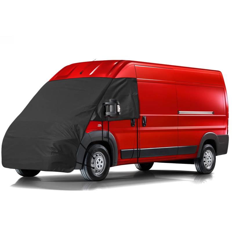 Opaltool Abdeckung Frontscheibe Kompatibel für FIAT Ducato/Peugeot Boxer/Citroen Jumper 2006-2024, 420D Reisemobil-Bugschutzhaube Wohnmobil Externe Wärmeschutzabdeckung von Opaltool