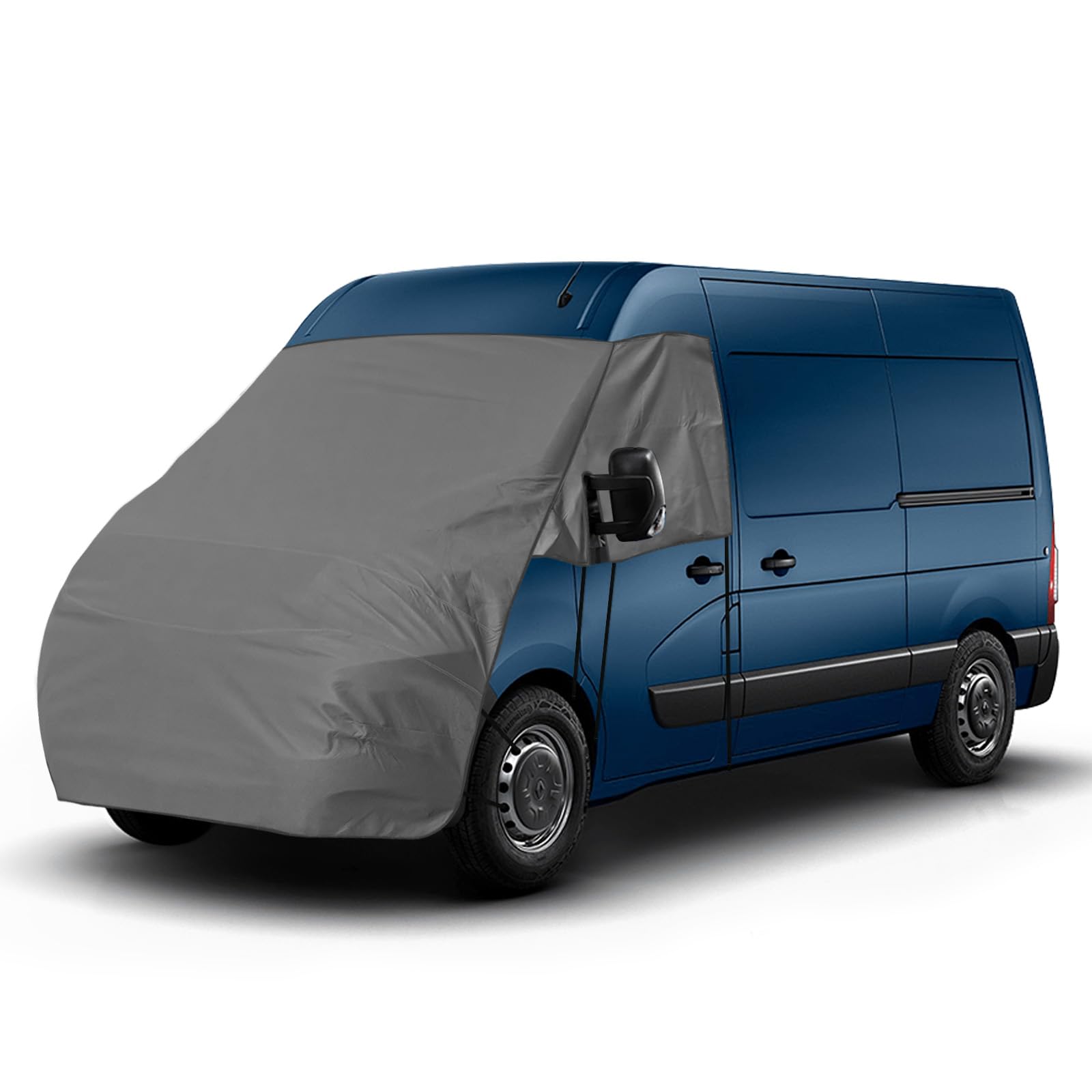 Opaltool Abdeckung Frontscheibe Kompatibel für Renault Master Nissan NV400 Interstar Opel Movano, 420D Wasserdicht Wohnmobil Externe Frontscheibe Abdeckung mit 10 Bandage und Magneten von Opaltool