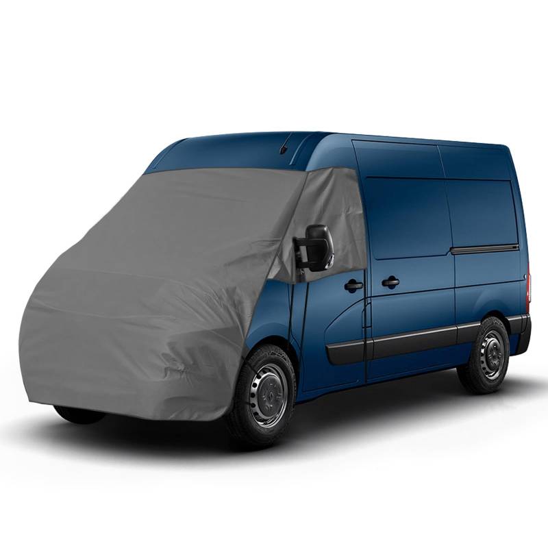 Opaltool Abdeckung Frontscheibe Kompatibel für Renault Master Nissan NV400 Interstar Opel Movano, 420D Wasserdicht Wohnmobil Externe Frontscheibe Abdeckung mit 10 Bandage und Magneten von Opaltool