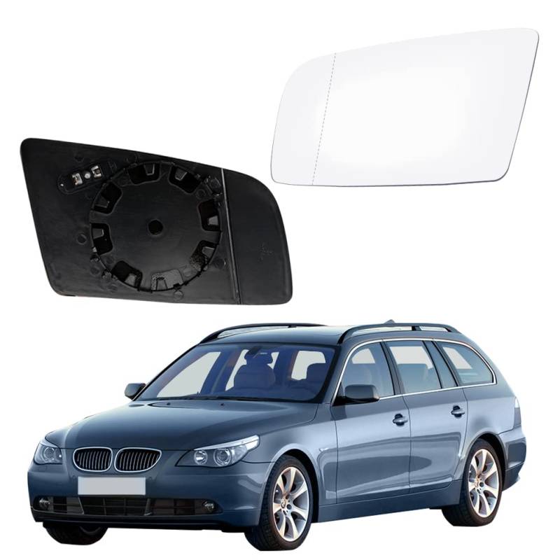 Spiegelglas Außenspiegel Glas Asphärisch Spiegelglas Heizbar Ersatz für BMW E60 E61 E63 E64 2001–2010 (Linker) von Opaltool