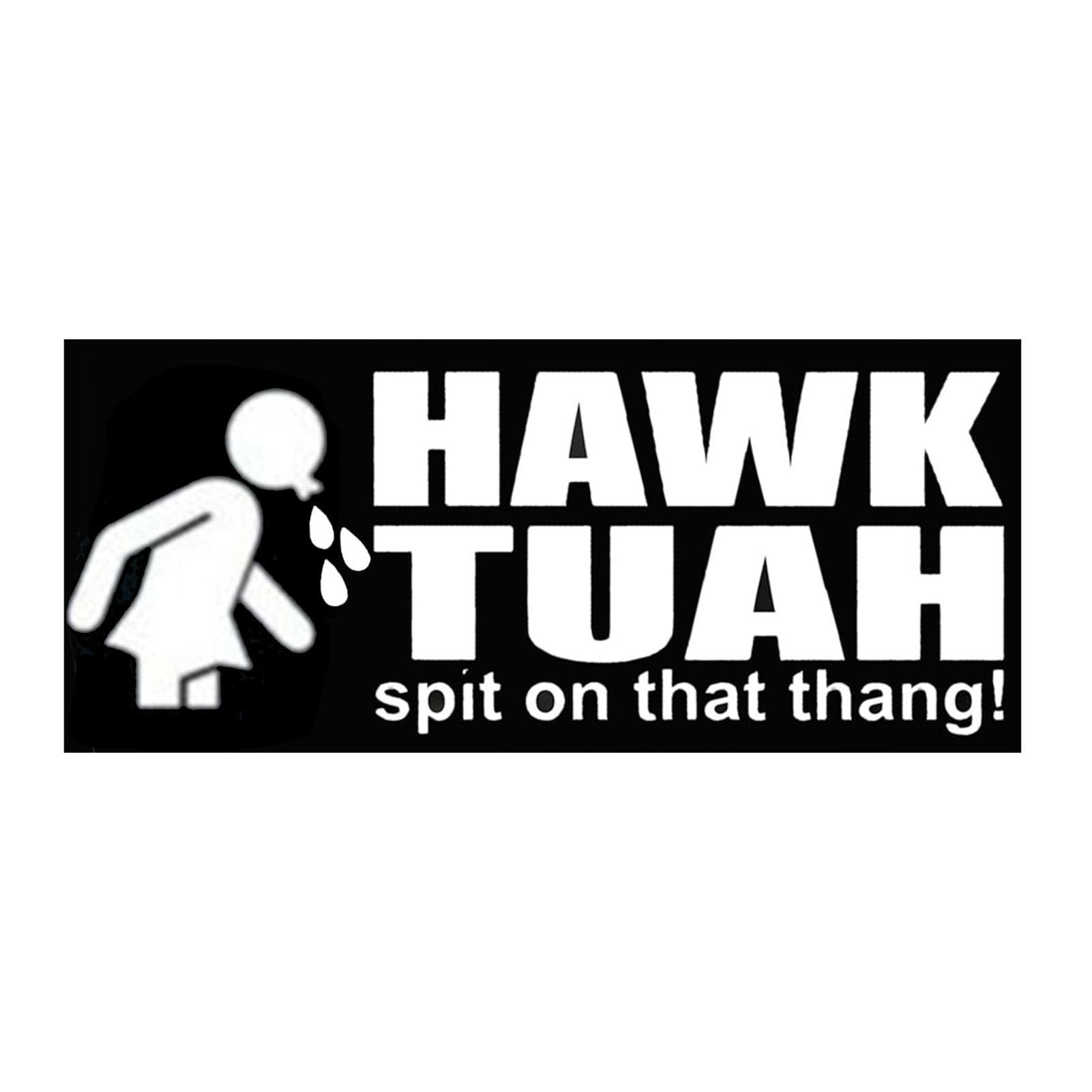 Hawk Tuah Aufkleber, 2024 Hawk Tuah Spit On That Thang Decal, Hawk Tush Stickers Spit On That Thang, Car Bumper Decal Car Auto Sticker, Funny Viral Girl Meme - 6x13cm - for Cars, Trucks, Laptops von Opdestn