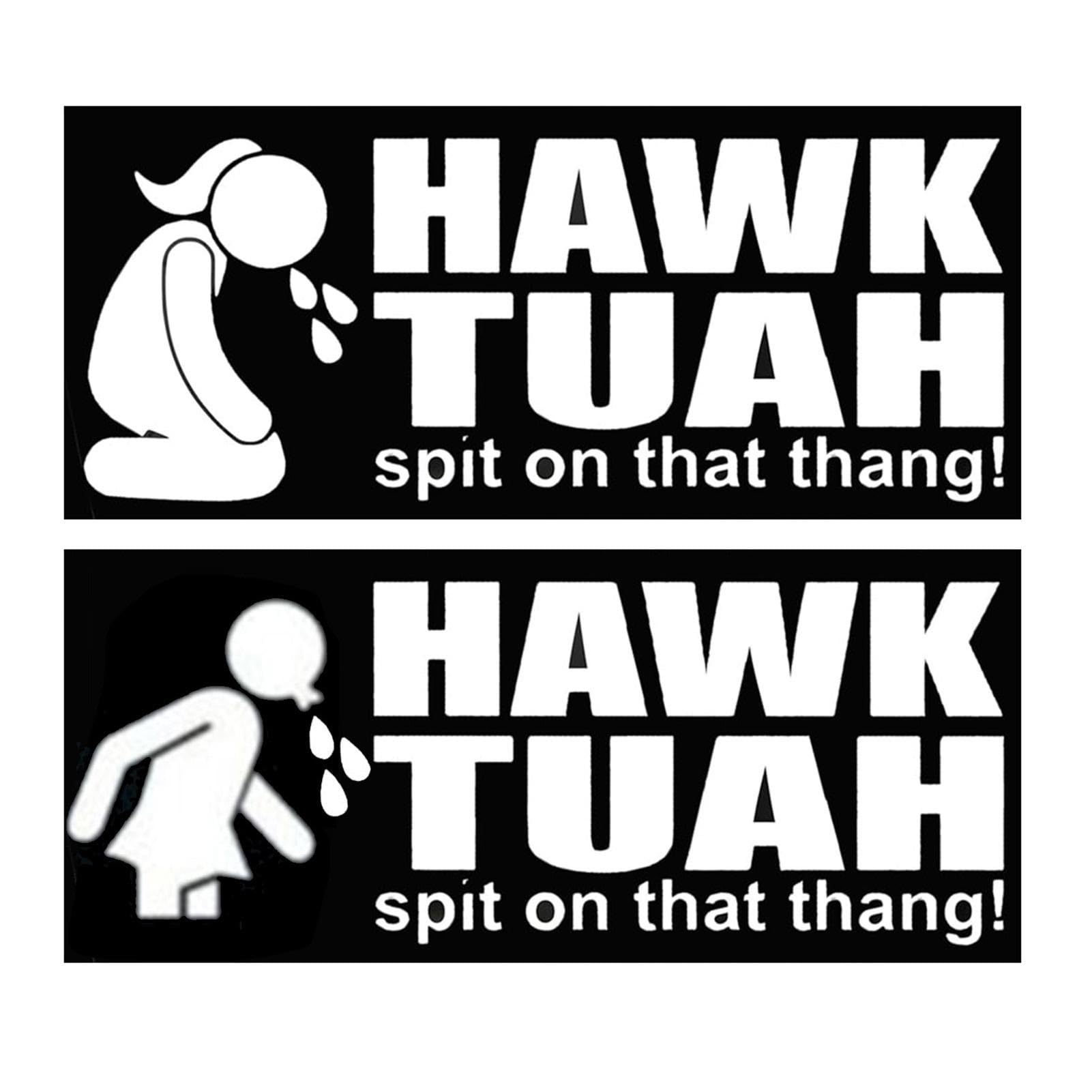 Hawk Tuah Aufkleber, 2024 Hawk Tuah Spit On That Thang Decal, Hawk Tush Stickers Spit On That Thang, Car Bumper Decal Car Auto Sticker, Funny Viral Girl Meme - 6x13cm - for Cars, Trucks, Laptops von Opdestn