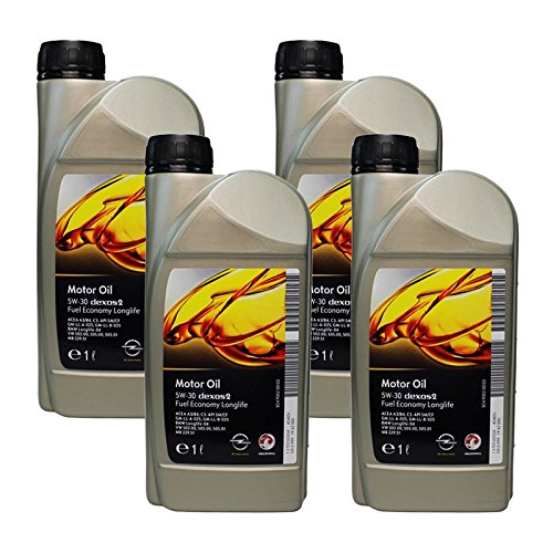 4x 1 = 4 L LITER OPEL DEXOS2 5W30, ACEA A3/B4 + C3, von Opel