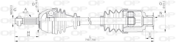 Antriebswelle Vorderachse rechts Open Parts DRS6015.00 von Open Parts