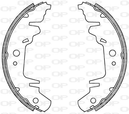 Bremsbackensatz Hinterachse Open Parts BSA2004.00 von Open Parts