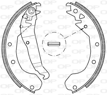 Bremsbackensatz Hinterachse Open Parts BSA2037.00 von Open Parts