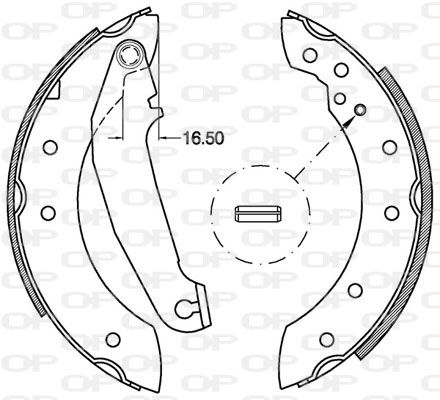 Bremsbackensatz Hinterachse Open Parts BSA2110.00 von Open Parts